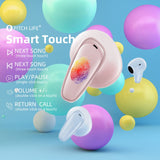 P228 Colorful Transparently Wireless Bluetooth Headset Touch Light Mini High Quality Earplugs Anti Sweat HD Sound Stereo Univer