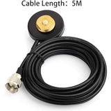 NMO Mount Magnetic Base 5M Antenna Cable Roof or Trunk Mobile PL259 Connector for Yaesu Kenwood Vertex Icom Radios