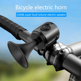 Bike Electronic Loud Horn ABS 120db Safety Electric IPX4 Speaker Alarm Ring Bicycle Handlebar Warning Bell