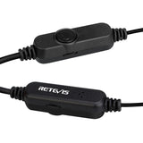 Retevis EEK010 Walkie Talkie Earphones with K-Head Ear Hook - [Rewinding/Adjustable Volume Size] C9169A