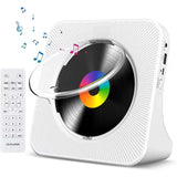 Portable Bluetooth Desktop CD Player for Home Timer Built-in HiFi Speakers with LCD Screen Display Boombox FM Rad