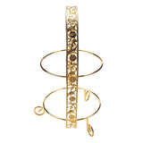 2X Cake Double-Layer Arch-Shaped Golden Fruit Dessert Rack Wedding Birthday Party Decoration Cupcake Stand Gold