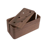 1PCS Wooden Table Wire Cable Organizer Solid Wooden Junction Box Cable Winder Storage Box Desktop Clip Holder For TV Box