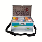 1pc Portable Medicine Lock Box - Securely Store and Organize Medications with Multi-Layer Storage and First Aid Compartments