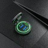Universal Waterproof Quick Charge 3.0 Dual USB Socket Charger with Touch Switch For Phone Tablet Camera GPS on Car Boat Marine
