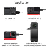 Lavalier Clip-on Type-C Connector Plug & Play Compatible with Insta360 ONE R/RS/X2/RS Microphone
