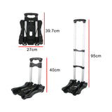 Portable Two-wheel Trolley Hand Sack For Home Travel Shopping Folding Luggage Cart Foldable Barrow Heavy Duty