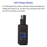 SAE To Adapter Voltmeter Motorcycle Quick Disconnect Plug with Waterproof Dual USB Charger for Smart Phone Tablet GPS