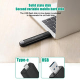 Case B/B+M Key Support 2T Capacity Solid M.2 NVME/SATA Type-C/USB3.1 SSD Enclosure Hard Disk Box