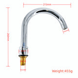 Stainless Steel Brass Core Rotational Bend Waterfall 1/2" Bathroom Shower Basin Faucet Bathtub Draw-off Water Tap