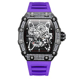 2022 New Fashion Diamond Design Watch Men's ONOLA Casual Waterproof Tape Quartz Watch Relogio Masculino Clock