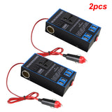 Car Inverter DC 12V 24V to 110V/220V AC Sockets Quick Charging USB Chargers Cigar Lighter Socket Power Adapter Converter