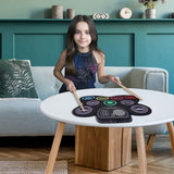 9-Pads Roll-Up Practice Drum Pad with Drumsticks and Foot Pedals - Built-in Stereo Speakers, Christmas/Birthday Gift for Kids