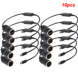 5V 12V Converter Cable Extender USB Type C Chargers To Cigarette Lighter Socket Truck Power Adapter Car Electronics Interior