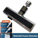 Waterfall Kitchen Faucet Sprayer Head Replacement Waterfall Kitchen Sink 3 Spray Modes ABS Swivel