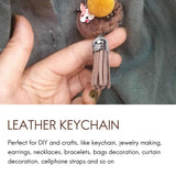 250Pcs/Set Tassels Bulk Colored Leather Pendants for DIY Keychain and Craft