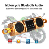 12V Motorcycle Subwoofer Audio Radio MP3 Music Player Four Side Waterprooutomatic Power Outage Protection Hands-free Calg