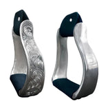 Stirrup Saddle Aluminium Fittings Stable Hand Engraved Design Small Size Versatile Footrest for Outdoor Equestrian Rider
