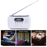 D323 Solar Hand-Cranked Portable Multi-Function Card Screen Display LED Flashlight Radio For Outdoor Emergency