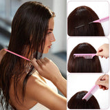 36pcs/Lot Carbon Fiber Hair Parting Comb Rat Tail Comb Stainless Steel Pintail Comb Anti Static Heat Resistant Hairdressing Comb