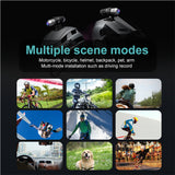 Motorcycle High Clear 2K Dual Recording Bicycle Helmet Camera with Se sor Wireless Control 170° WIFI 1600mAH