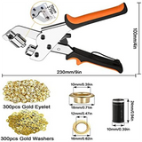 EyeletPliers Tarpaulins,EyeletPliers Set with 300Eyelets (Diameter Mm),EyeletPliers 10 Mm for Leather,Fabrics