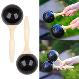 Beech Wood Kids Maracas Sand Hammer Shaker with Smooth Serface Educational Toy NEW