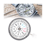 NH36/NH36A Double Calendar High Accuracy Automatic Mechanical Watch Movement with Steel Stem+Week Dial+Calendar Dial Kit