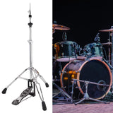 Hi Hat Height Adjustable with Pedal Portable Non Slip Feet Professional Practice Lightweight Cymbal Stand for Drummer