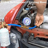 Refrigerator Freon Recharge Hose with Gauge Kit R134A R12 R22,with BPV31 Piercing Tap Vae,for A/C Refrigerant System