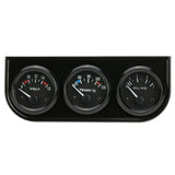 52mm Electronic Triple Kit Oil Pressure Water Temperature Gauge Voltmeter 3 in 1 Car Motorcycle Meter