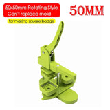 50mm Square Badge Button Maker - DIY for Magnets, Button/Badge Pins. 50x50mm Consumables for Refrigerator Decor