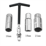 Car Motorcycle Repairing Kit Spark Plug Removal Tool Socket 16Mm /18Mm/21MmT-Handle Wrench
