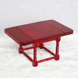 1/12 Scale Handcraft Wood Extendable Folding Table Desk Furniture For Dollhouse Living Room Ornament Accessory
