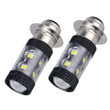 H6/P15D LED Motorcycle Headlight Bulb Super Bright Yamaha YFZ450R Rhino 700 Raptor YFM660 TRX for Bike Moped Scooter ATV