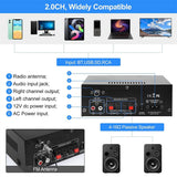 AK45/AK35 800W Home Power Amplifier 2 Channel Bluetooth 5.0 Mini Hifi Digital Stereo Sound Amplifier Support FM USB SD Mic input
