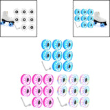 8 Pieces Luminous Wrench Accessories 82A Hardness with Bearings Installed Light up Roller Skate Wheels