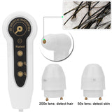 NEW 50X/200X HD Digital Microscope Hair Follicle Detector Scalp Diagnostic Machine 5 Inch Rechargeable LCD Skin Analysis Scanner