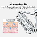 Microneedle for Face Zinc Alloy Derma Roller Painless Micrn Skincare Facial Manual Massager Beauty Tools