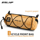 ESLNF Bike Front Tube Waterproof Storage Roll Bag Bicycle Handlebar Basket Pack Portable Large Capacity Cycg Accessory