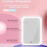 CE FCC ROHS Small Makeup Skincare Fridge with  LED Light Makeup Mirror Car Fridge Refrigerators Cosmetics Mini Fridge