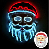 Headgear Adult Children Decorative Party Funny Christmas LED Mask Cosplay Santa Claus Full Face