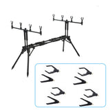 Adjustable Retractable Carp Rod Holder Foldable Fishing Pole Pod Stand with Carry Case
