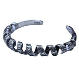Roman Numeral S925 Sterling Silver Men's Retro Style Bracelet