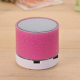 A9 Colorful Mini Portable Speaker Bluetooth Wireless Car Audio Dazzling Crack LED Lights Stereo Subwoofer USB Charging Wireless Music Player