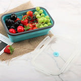 4pcs, Collapsible Food Storage Container Silicone Lunch Box Outdoor Travel Lunch Box, Travel Accessories