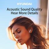 HYUNDAI Original Half In-ear Wireless Bluetooth Earbuds HIFI Surround Sound Low Latency Noise Canceling Bluetooth Headset