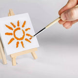12pcs Artists 5 +3 x3 inch Mini Canvas Set Painting Kids Craft DIY Drawing Small Table Easel for School