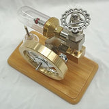 Model, Adjustable Speed Stirling Engine With Horizontal Flywheel Physical Experiment Educational Model