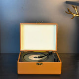 Brown/White Retro Bluetooth CD Player with Speakers Supports Drive & Hifi Sound Quality USB BT Portable For Phone